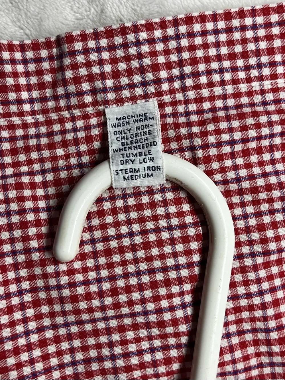Ralph Lauren Red and White Gingham Button-Down Shirt